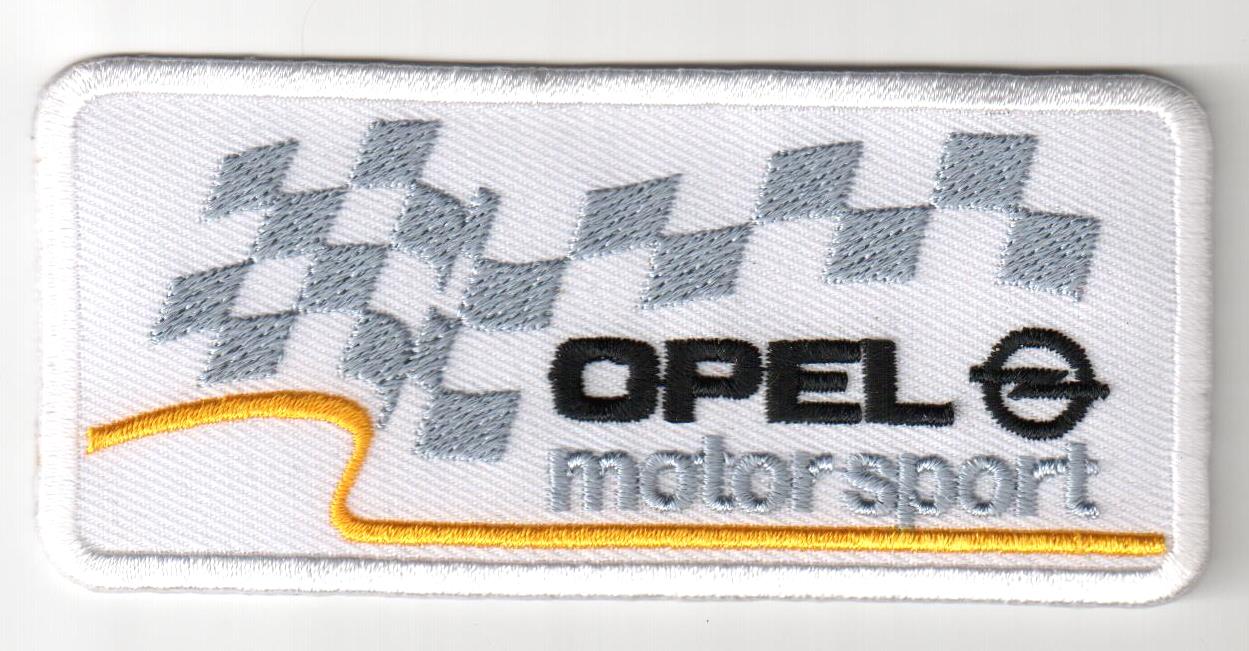 Aufnäher OPEL Motorsport mit Logo und Schriftzug