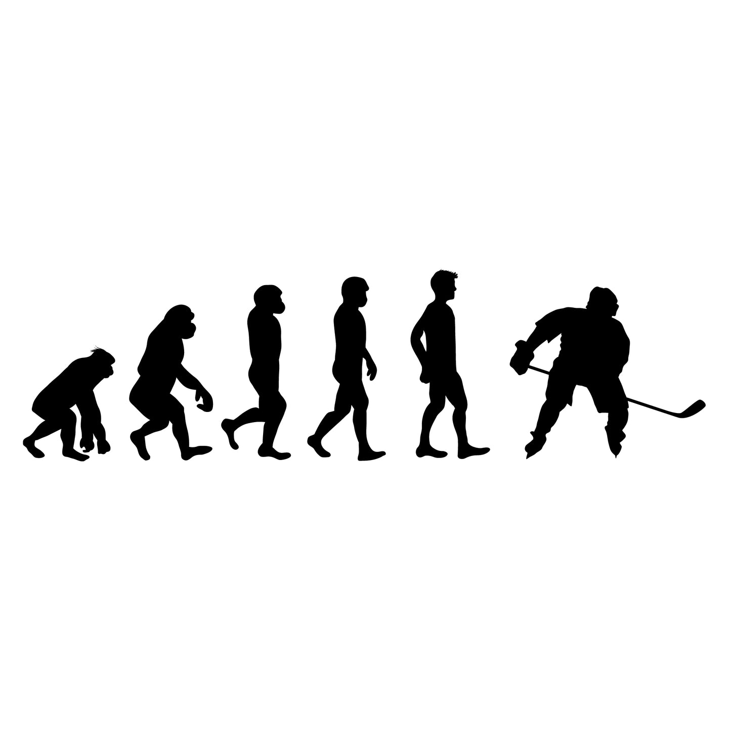 Fun Kleber Evolution Mensch Affe Eishockey