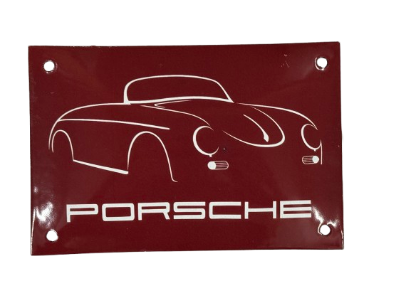 Emailschild Porsche mit Silhouette