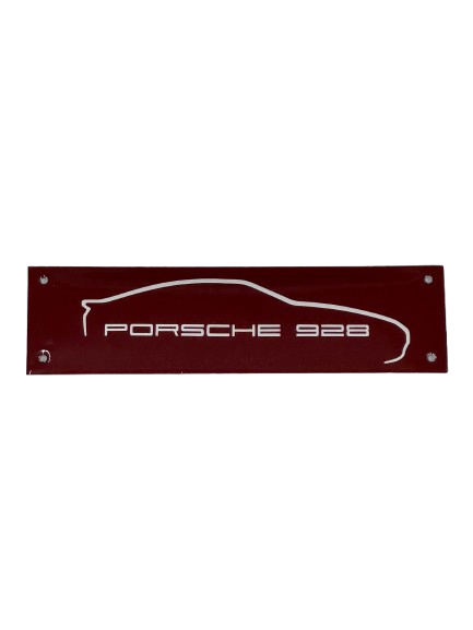 Emailschild Porsche mit Silhouette 928