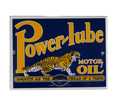 Emailschild Power-Lube Motor Oil