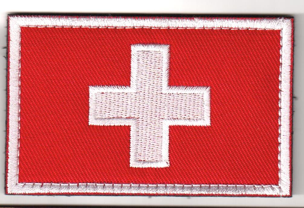 CH-Flagge mit praktischem Klettverschluss