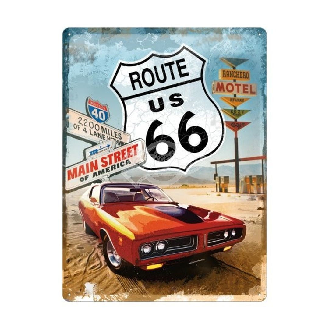 Blechschild Route66