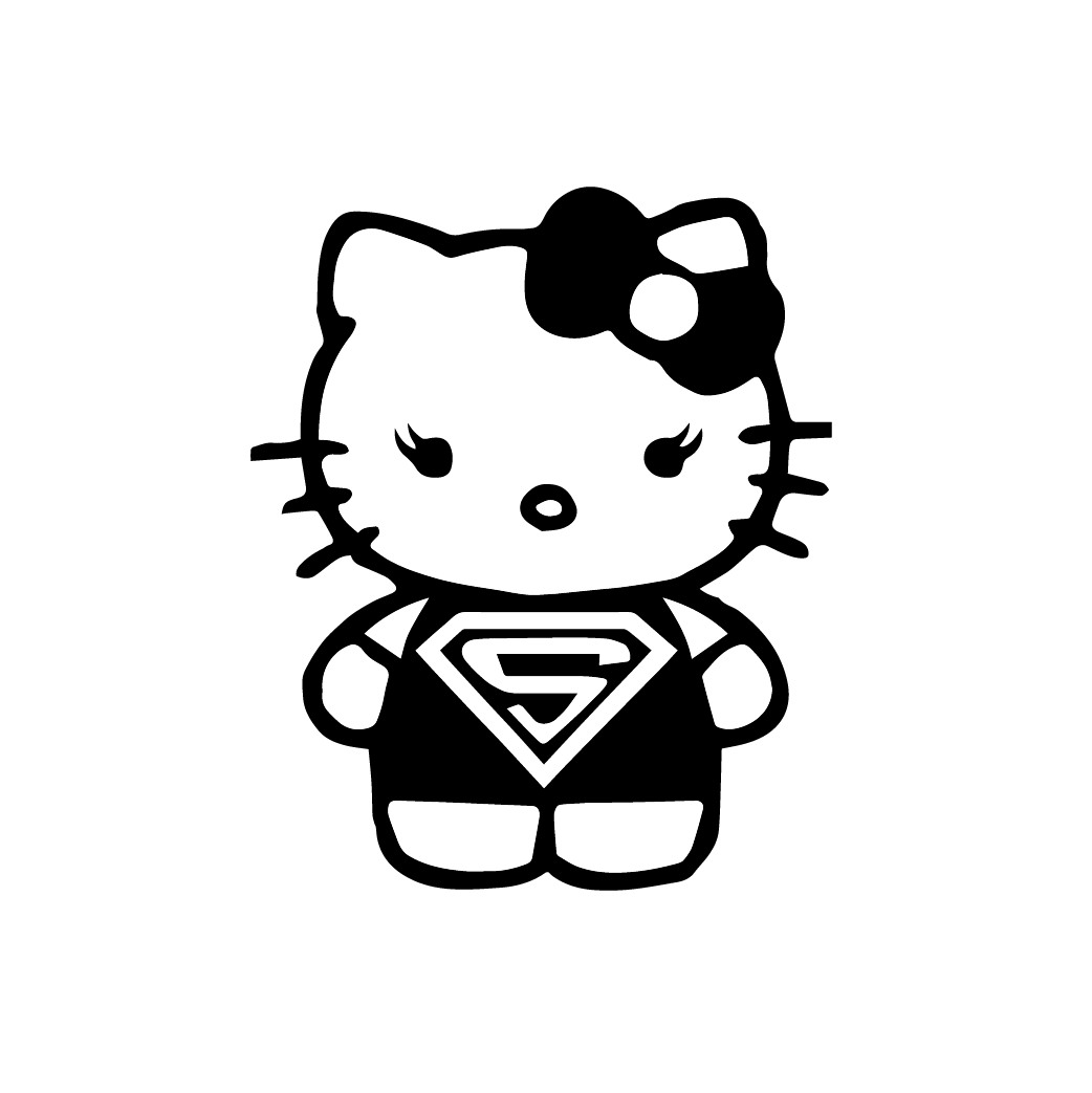 Fun Kleber Hello Kitty Superwoman