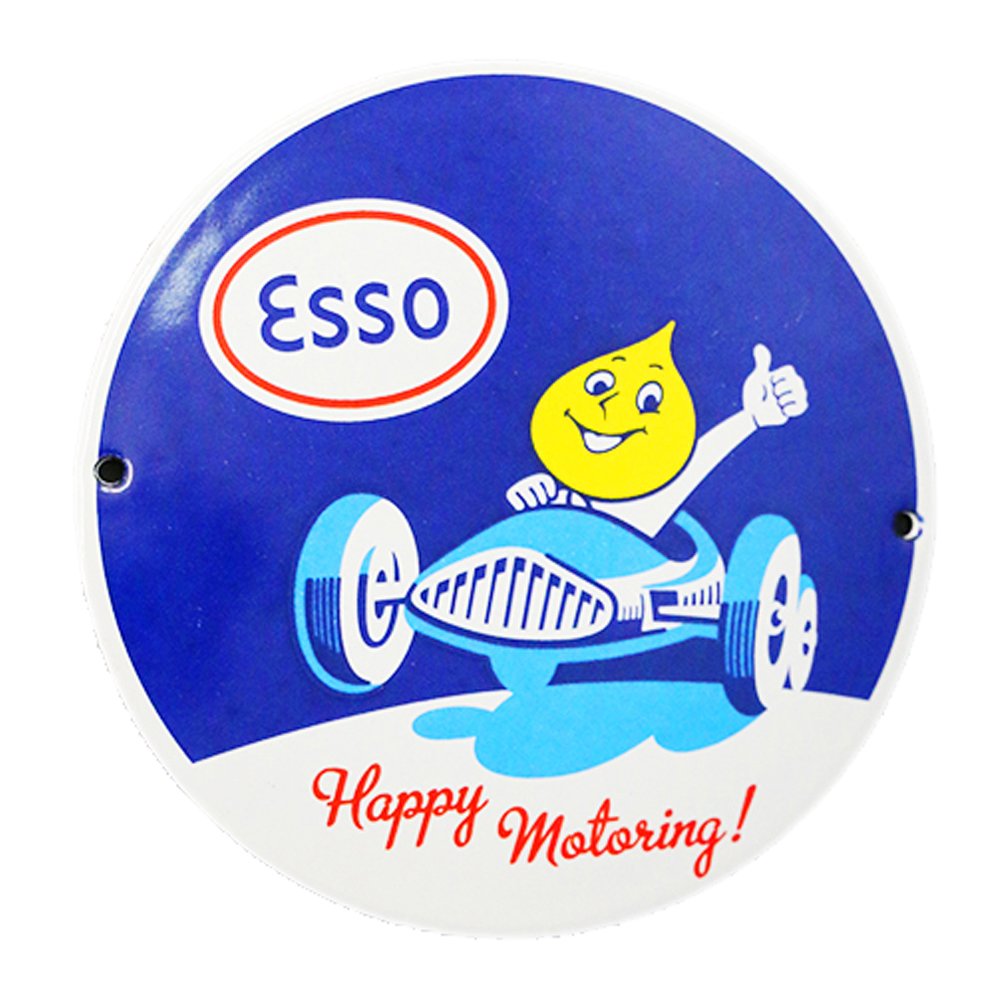 Emailschild Esso rund 120mm