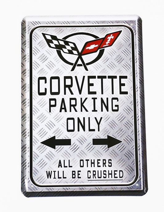 Corvette Parking Only, Blechschild, 20x30cm