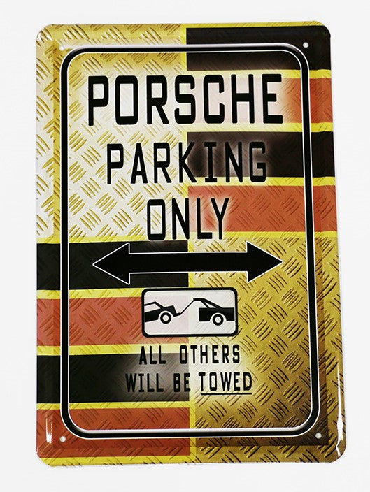 Porsche Parking Only, Blechschild, 20x30cm