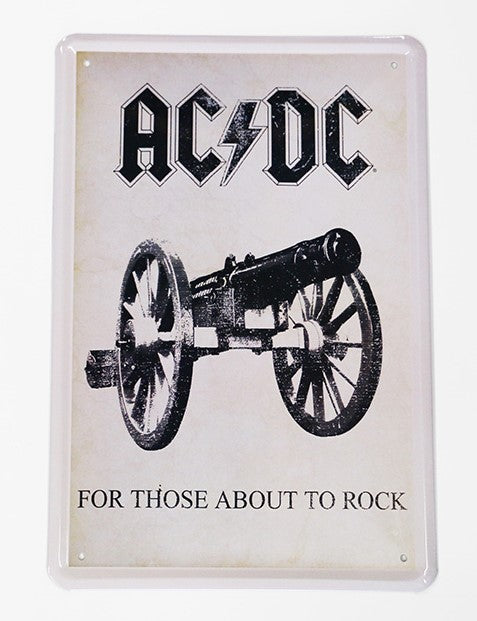 AC/DC Cannon, Blechschild, 20x30cm