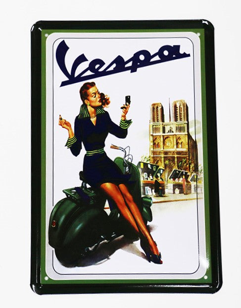 Vespa Dom, Blechschild, 20x30cm