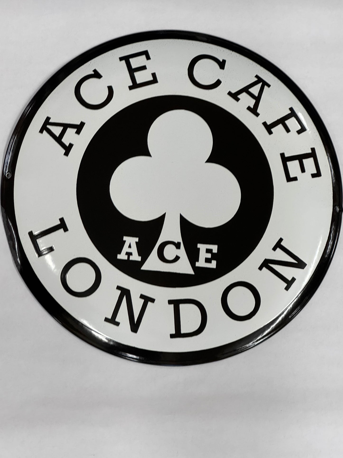 Emailschild Ace Cafe London gross 40cm Durchmesser