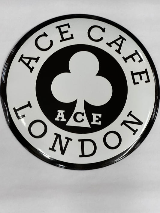 Emailschild Ace Cafe London gross 40cm Durchmesser