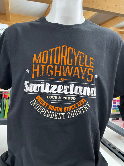T-Shirt Motorcycle Highways Switzerland