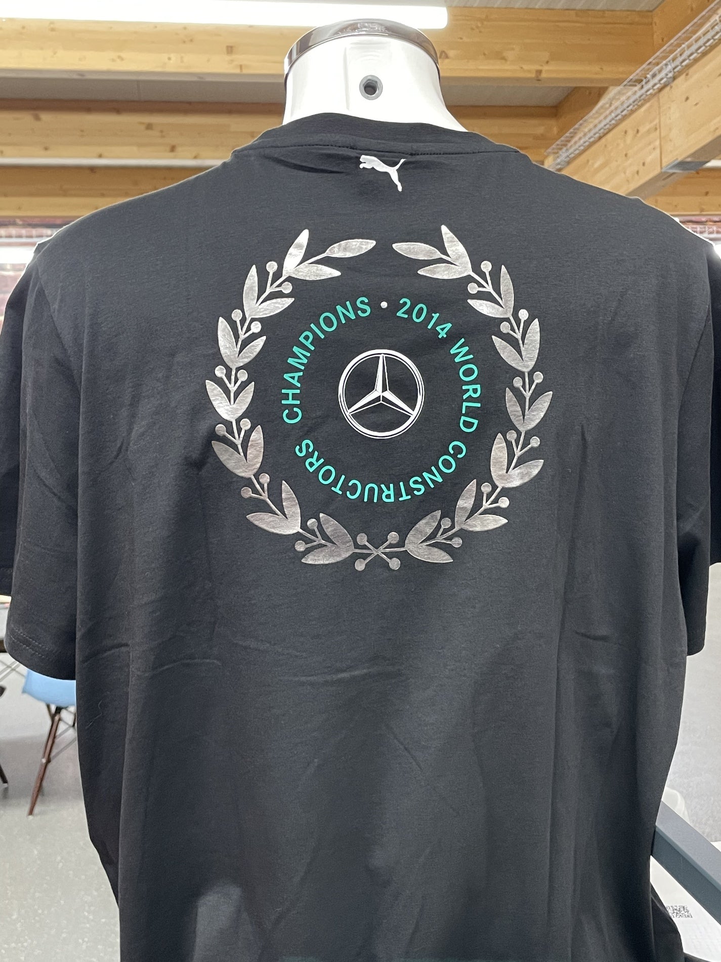 Premium Fan T-Shirt in schwarz mit diversen Aufdrucken F1 World Champion 2014