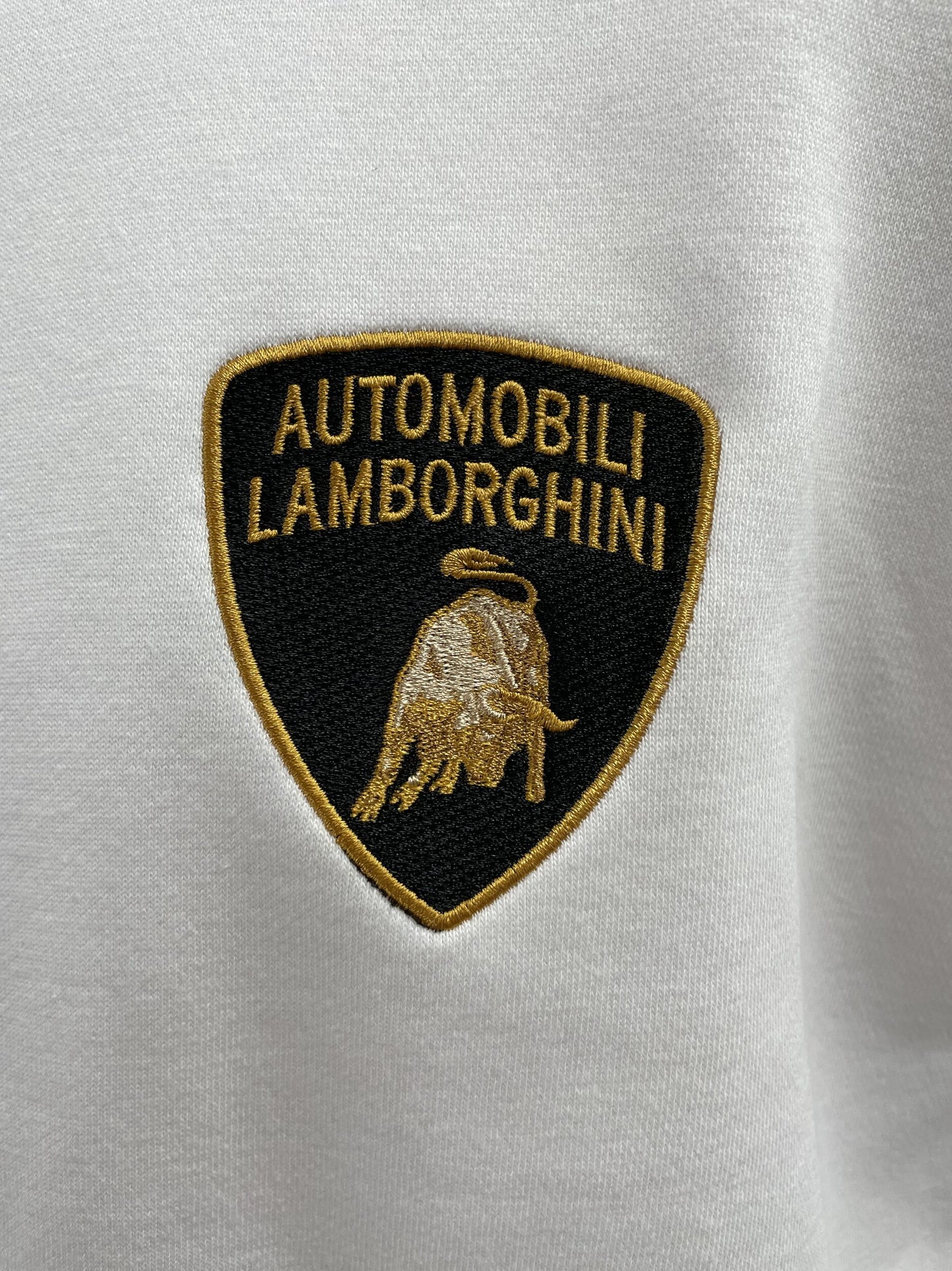 Strickjacke Lamborghini weiss mit diversen Stickereien