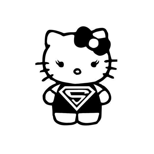 Fun Kleber Hello Kitty Superwoman