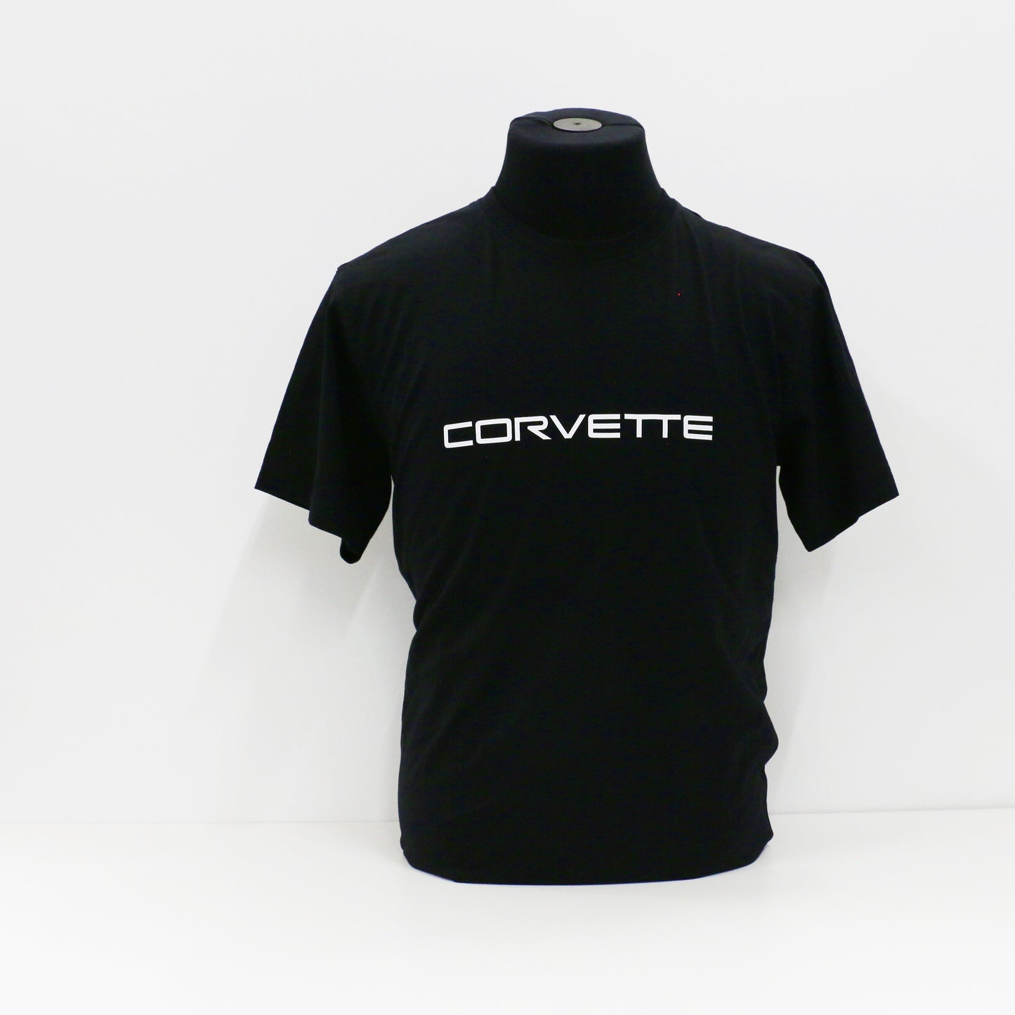 Corvette Premium T-Shirt aus Baumwolle in schwarz mit Front Druck weiss.