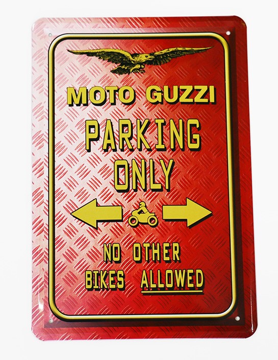 Moto Guzzi Parking Only, Blechschild, 20x30cm