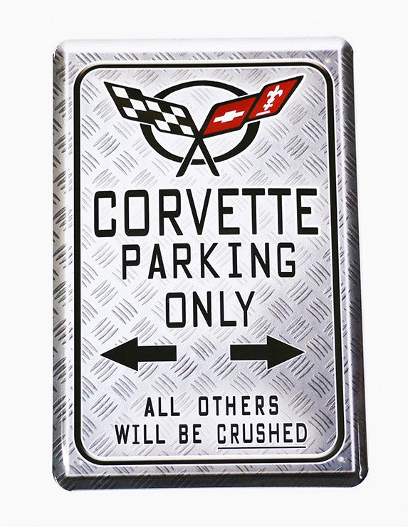 Corvette Parking Only, Blechschild, 20x30cm
