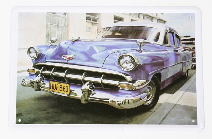 Chevrolet blau, Blechschild, 30x20cm