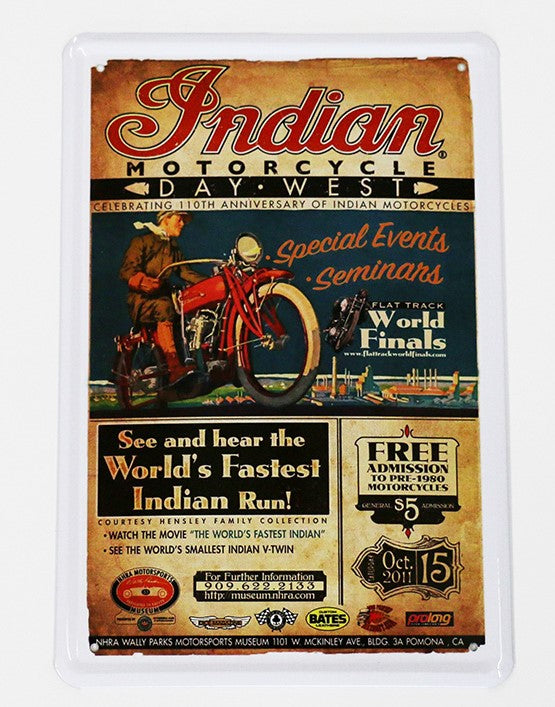 Indian Motorcycles, Blechschild, 20x30cm