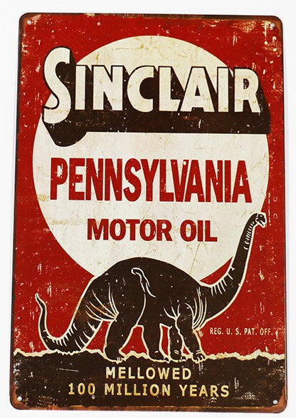 Sinclair Motor Oil, Blechschild, 20x30cm