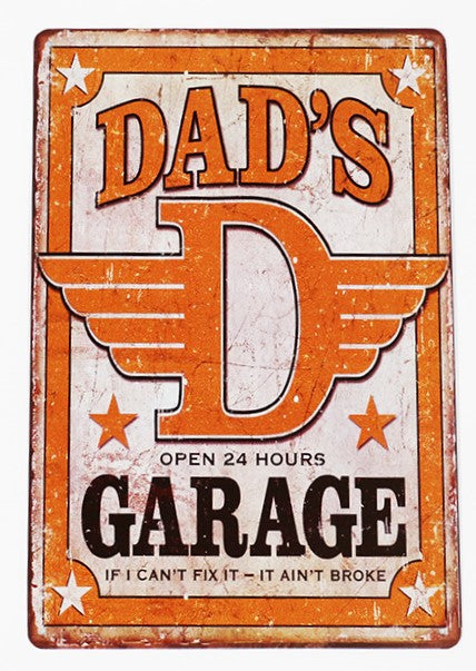 Dad's Garage, Blechschild, 20x30cm
