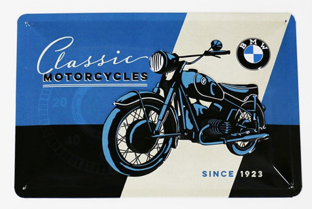 BMW Classic Motorcycles, Blechschild, 30x20cm