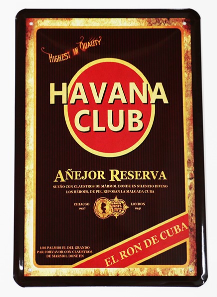 Havana Club Anejor, Blechschild, 20x30cm