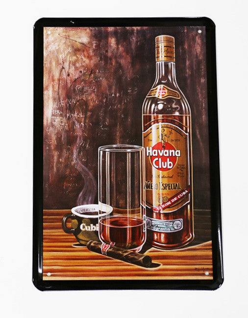 Havana Club Bottle, Blechschild, 20x30cm