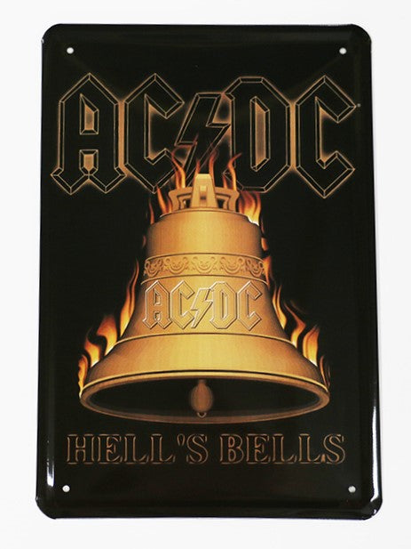 AC/DC Glocke, Blechschild, 30x20cm