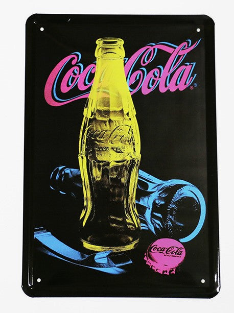 Coca Cola Bottle, Blechschild, 20x30cm