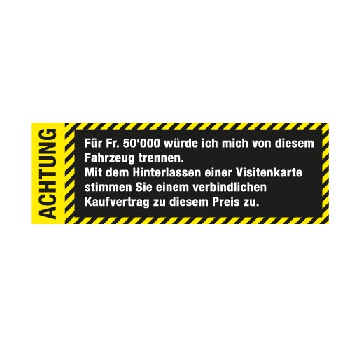 Fun Kleber ACHTUNG