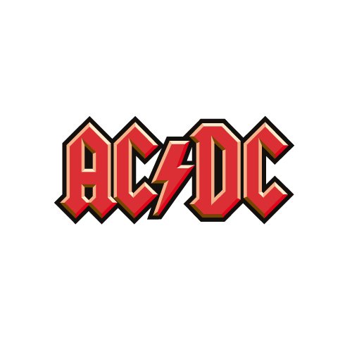 Aufkleber AC/DC farbig